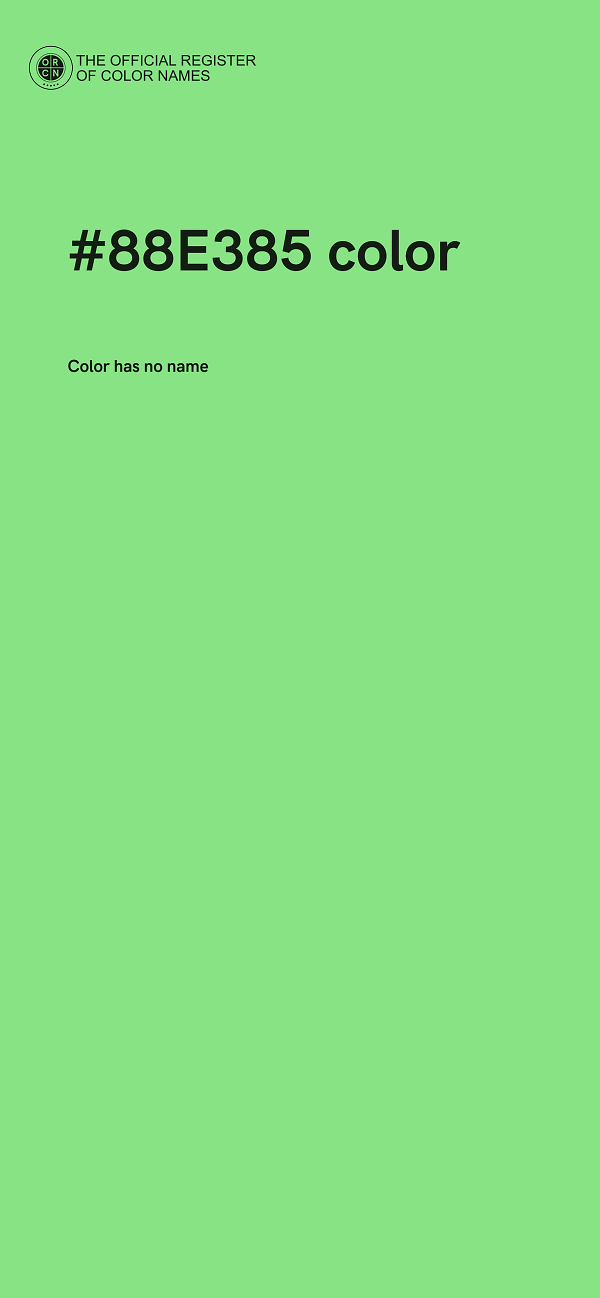 #88E385 color image