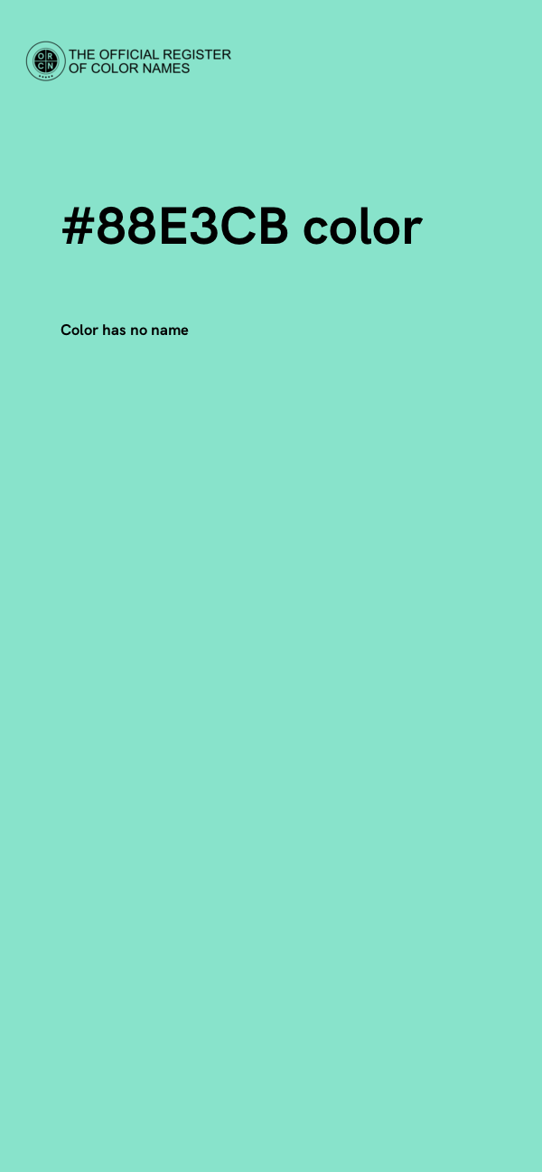 #88E3CB color image