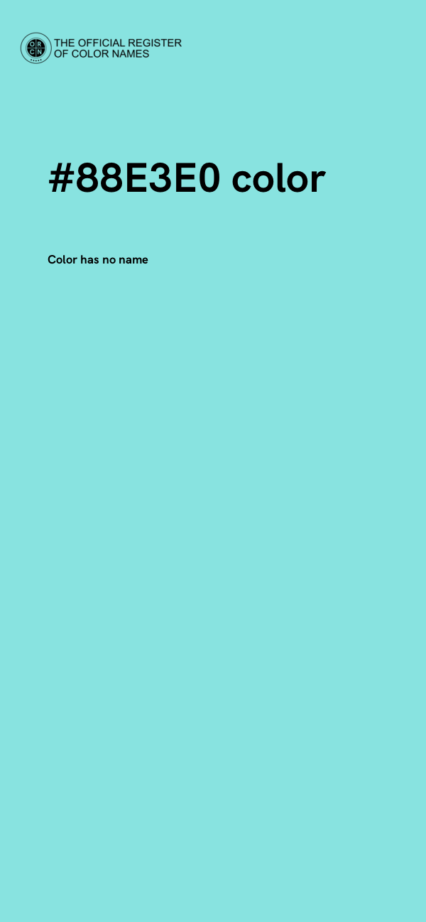 #88E3E0 color image