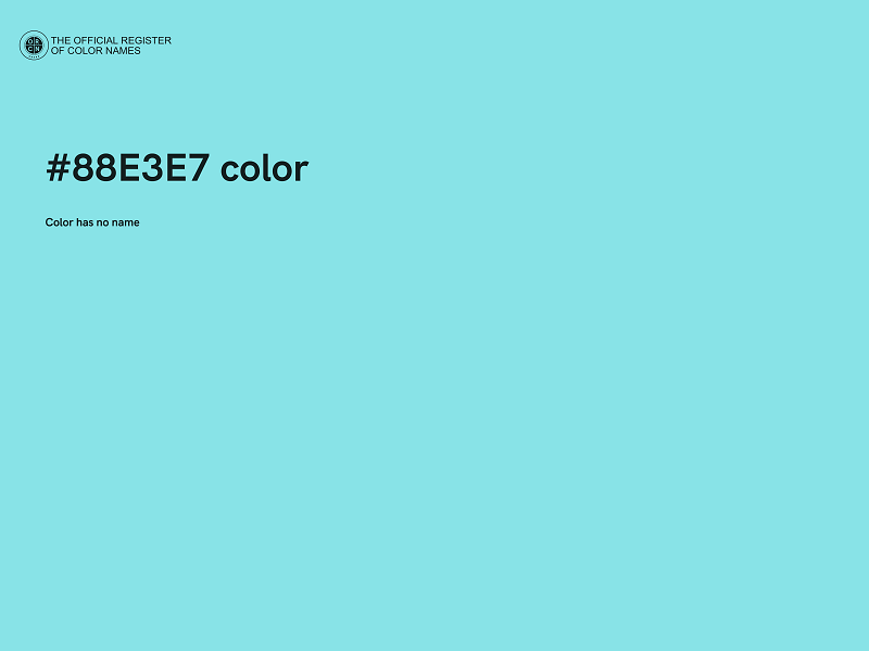 #88E3E7 color image