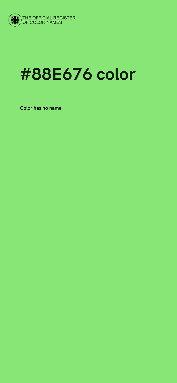 #88E676 color image