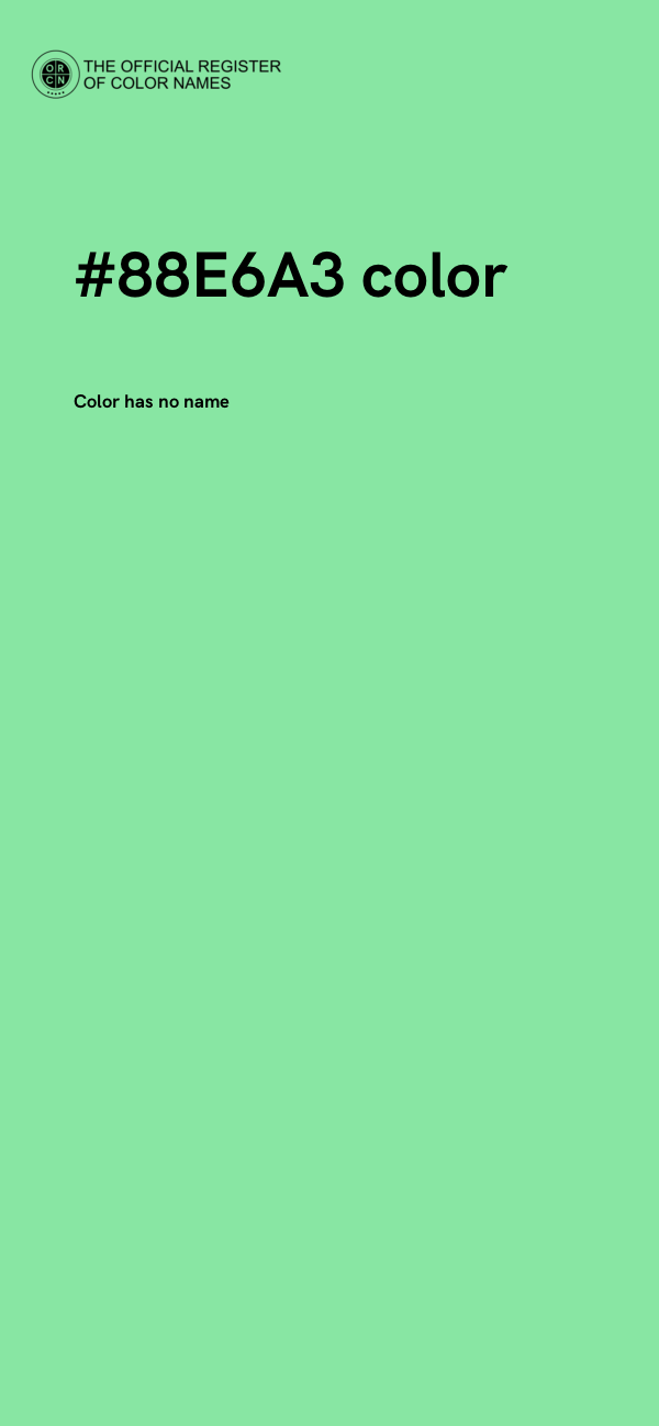 #88E6A3 color image