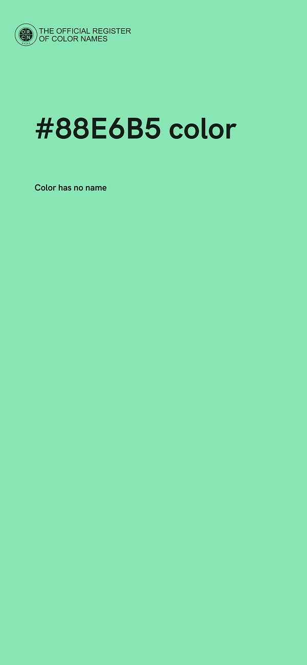 #88E6B5 color image