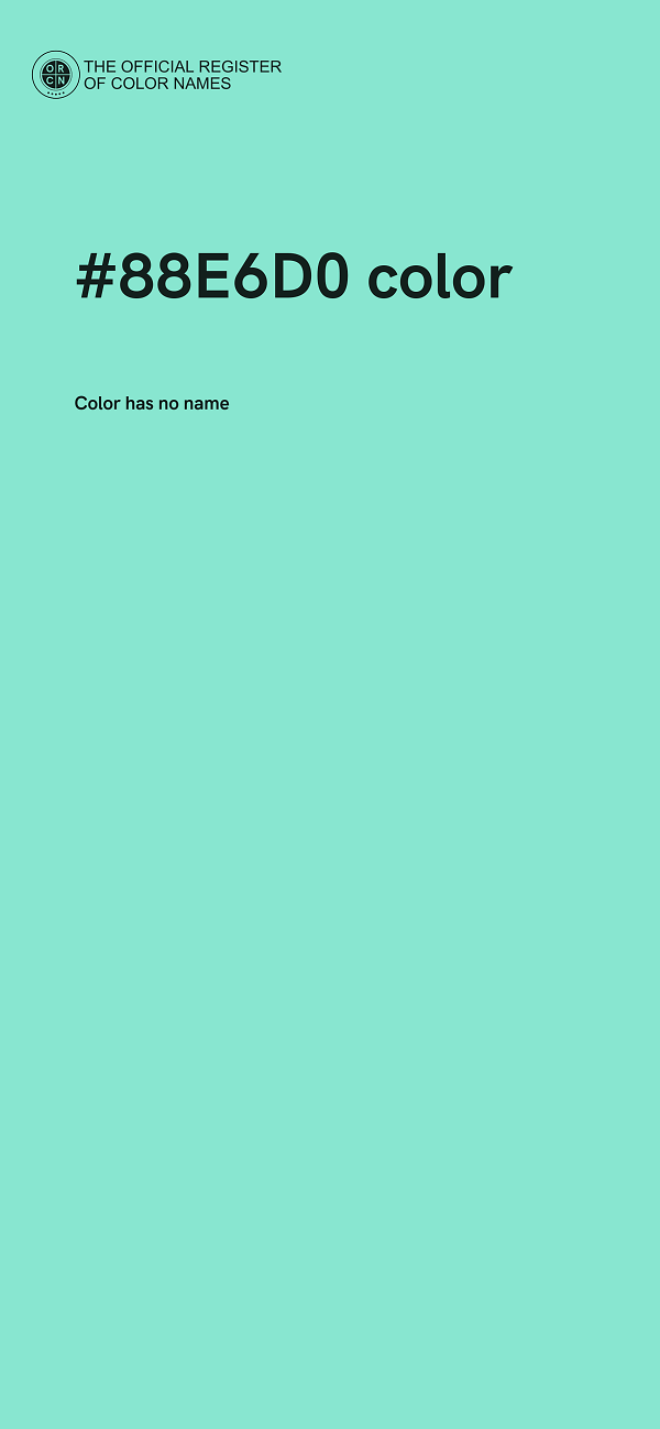 #88E6D0 color image