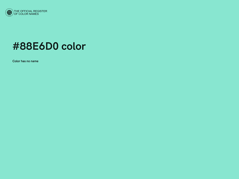#88E6D0 color image