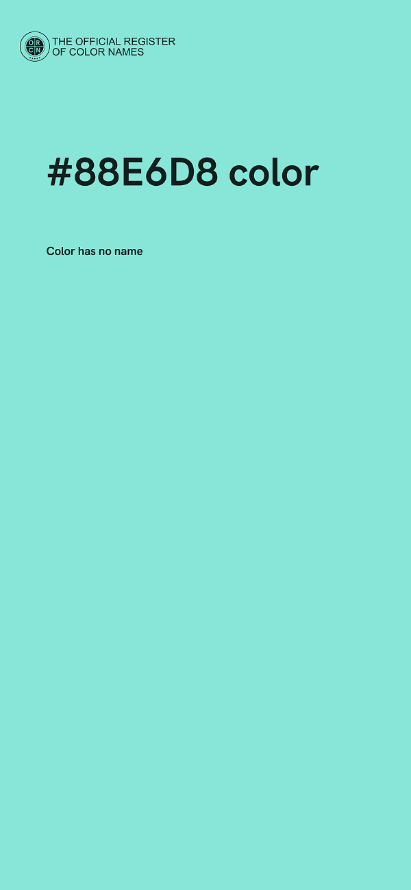 #88E6D8 color image