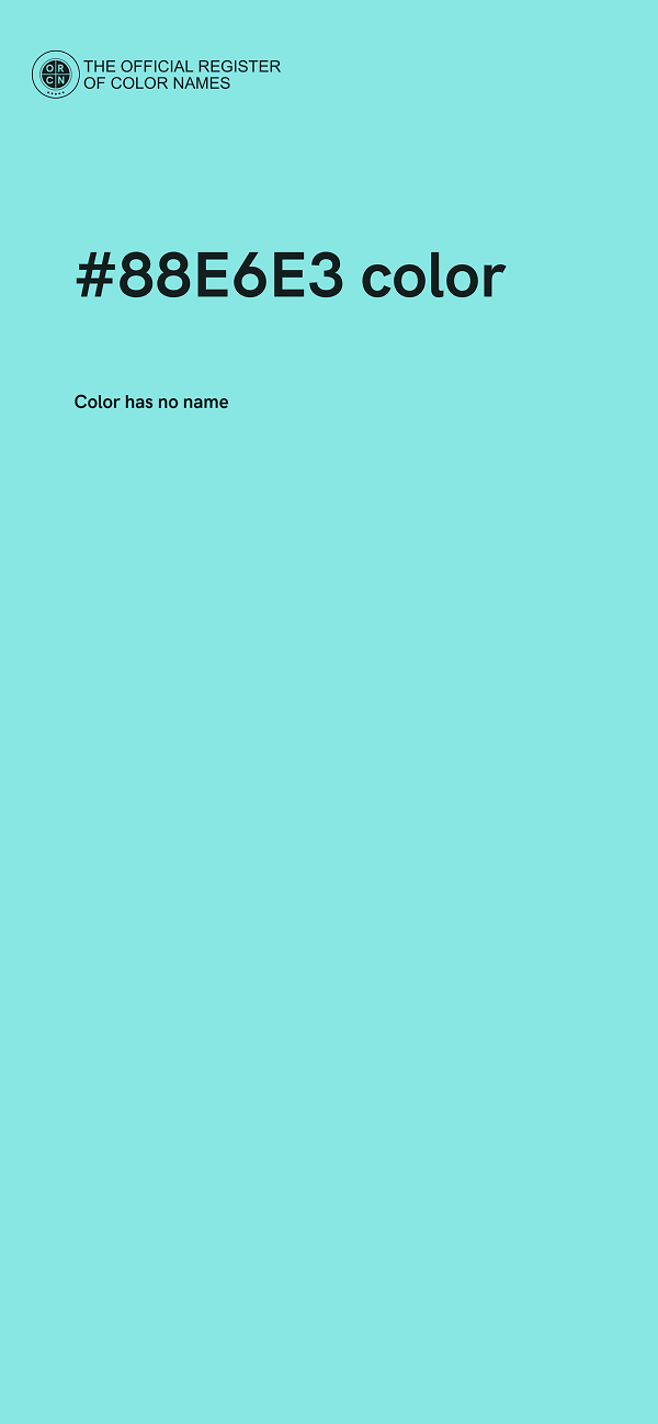 #88E6E3 color image