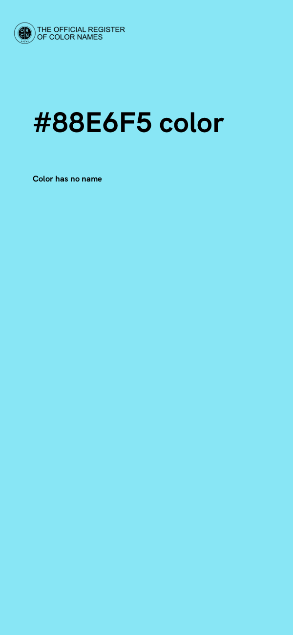 #88E6F5 color image