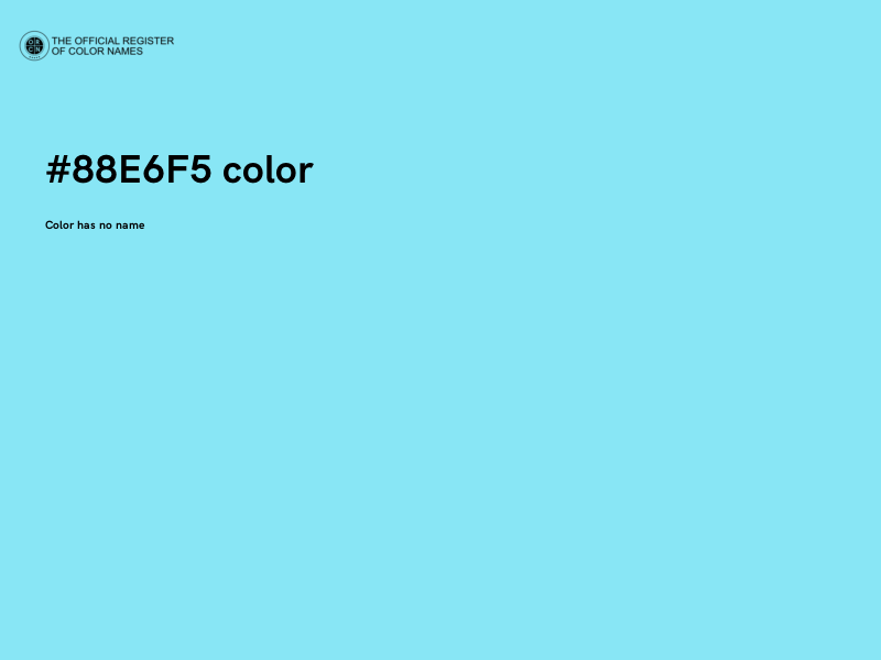 #88E6F5 color image