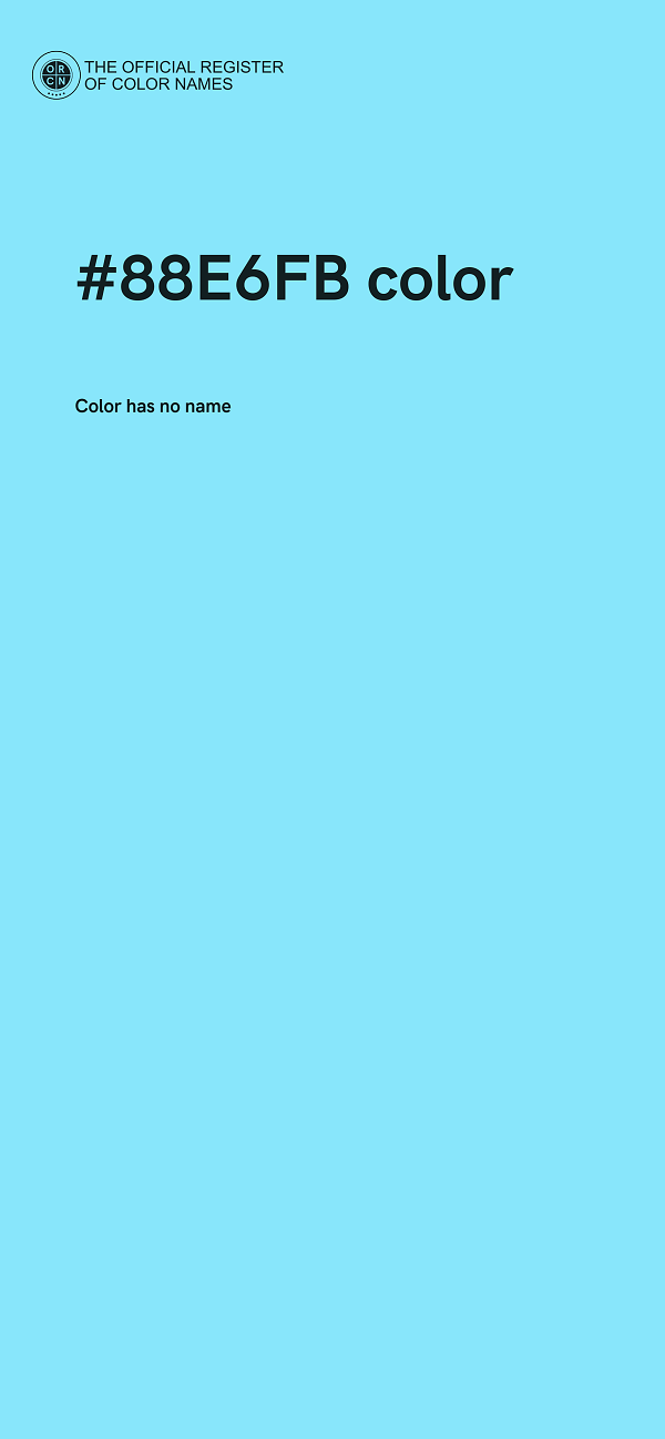 #88E6FB color image