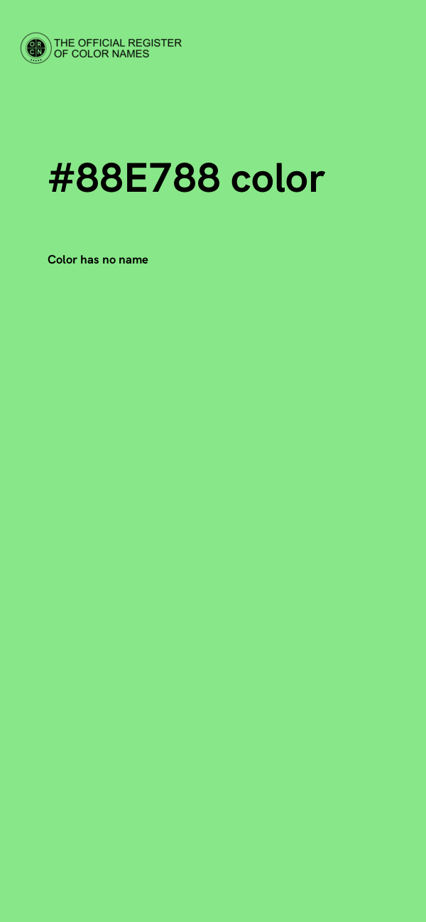 #88E788 color image