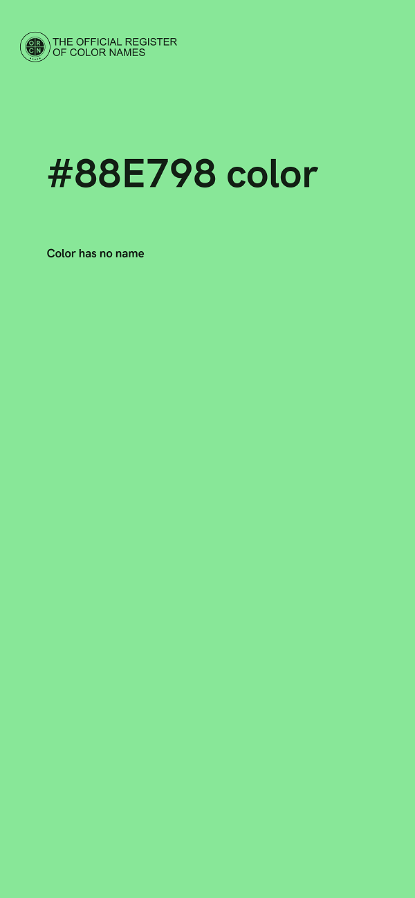 #88E798 color image