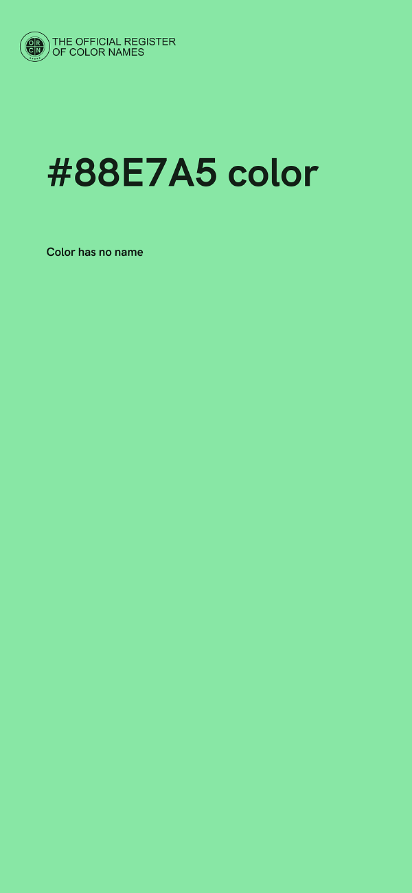 #88E7A5 color image