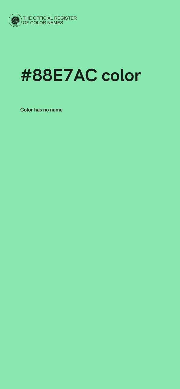 #88E7AC color image