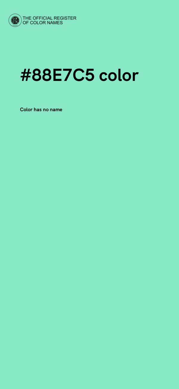 #88E7C5 color image