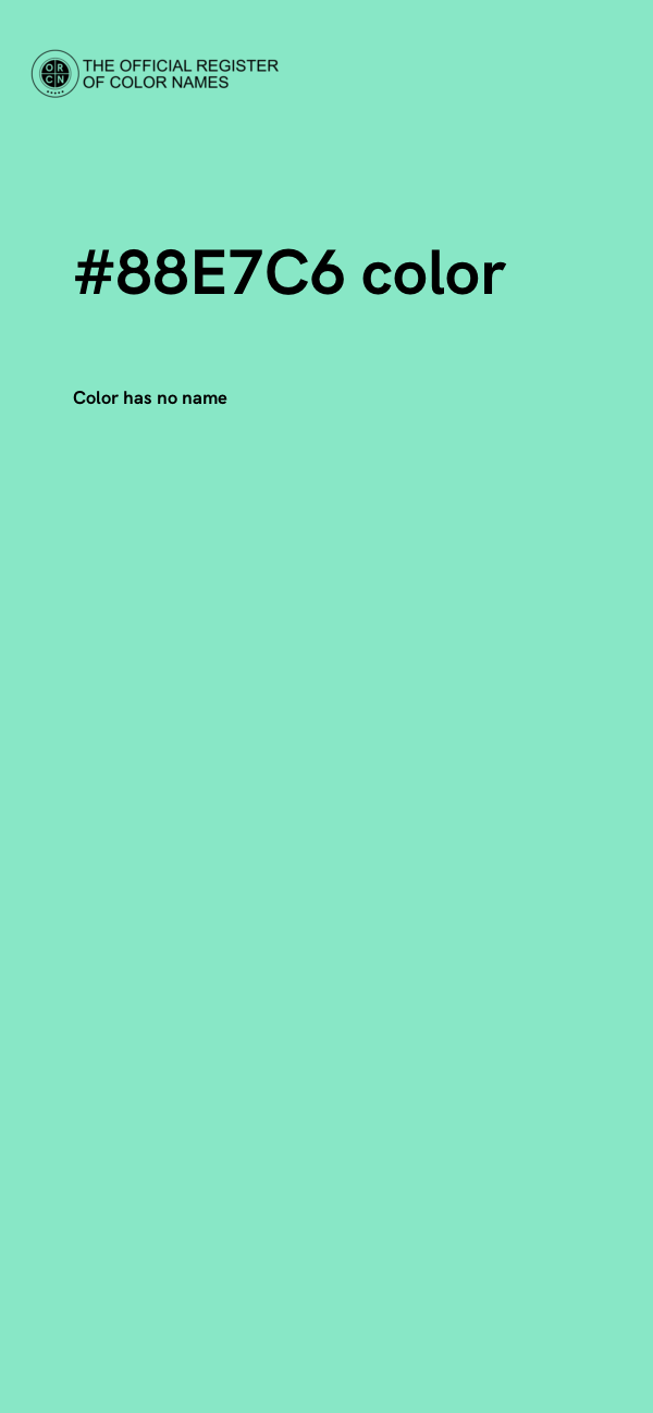 #88E7C6 color image