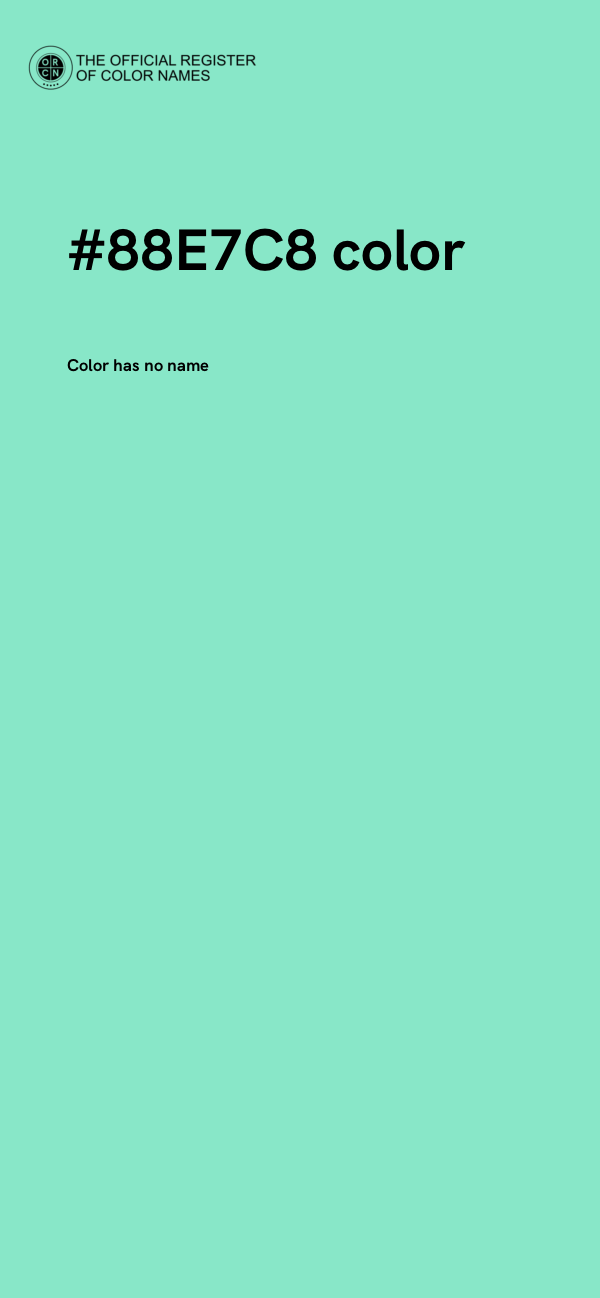 #88E7C8 color image