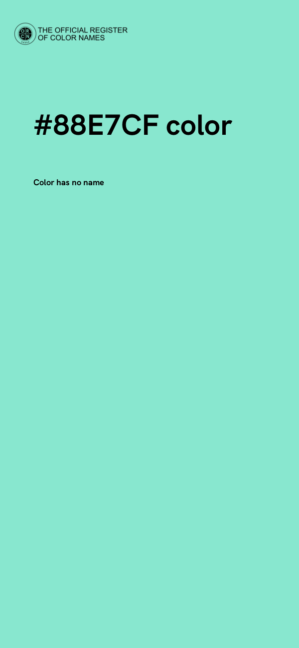 #88E7CF color image