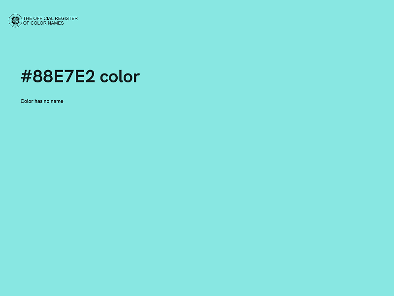 #88E7E2 color image