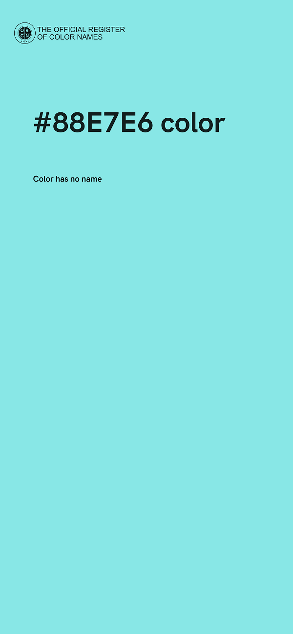 #88E7E6 color image