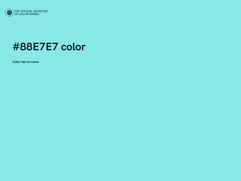 #88E7E7 color image