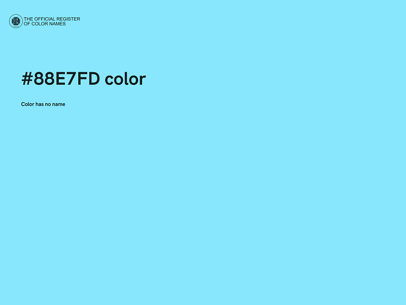 #88E7FD color image