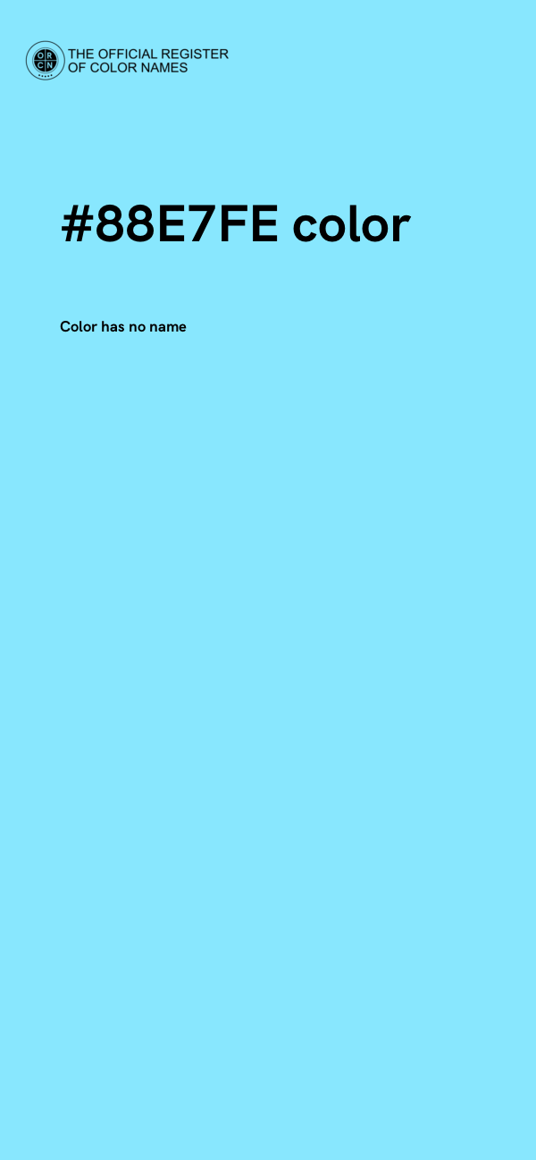 #88E7FE color image