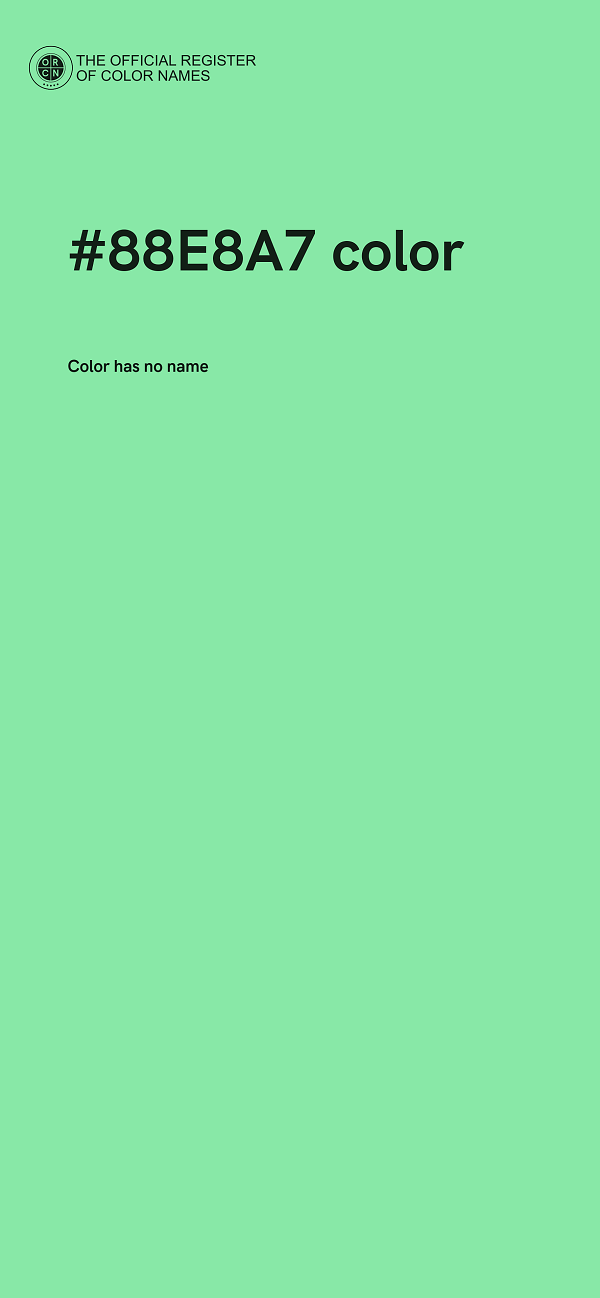 #88E8A7 color image