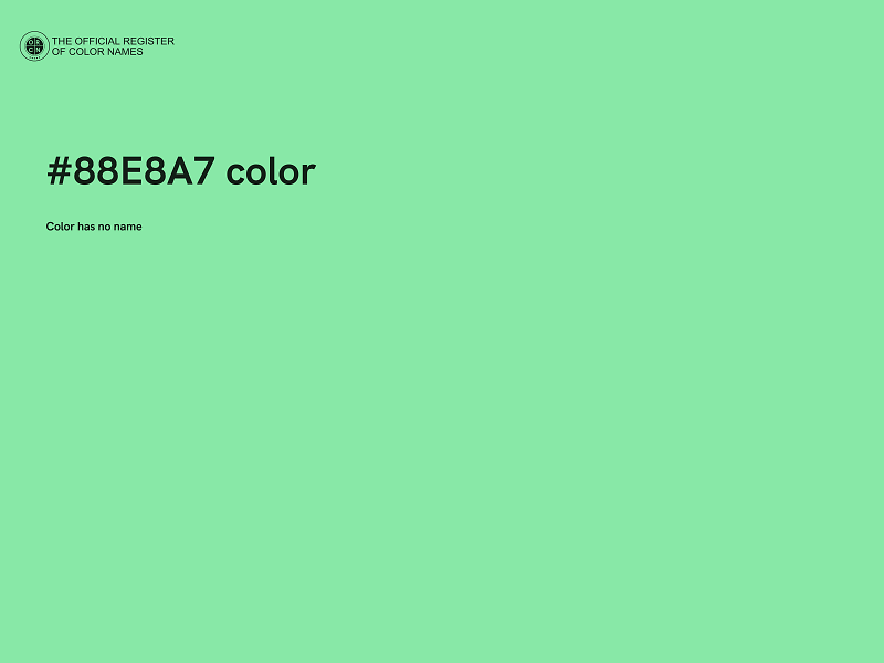 #88E8A7 color image