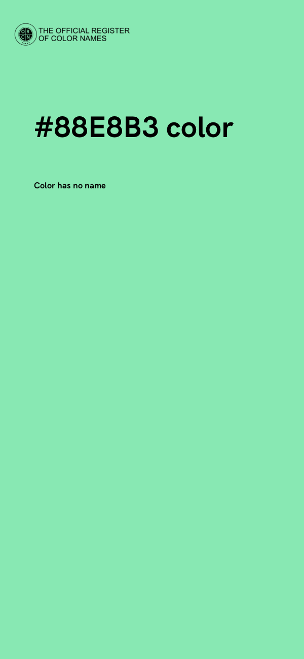 #88E8B3 color image