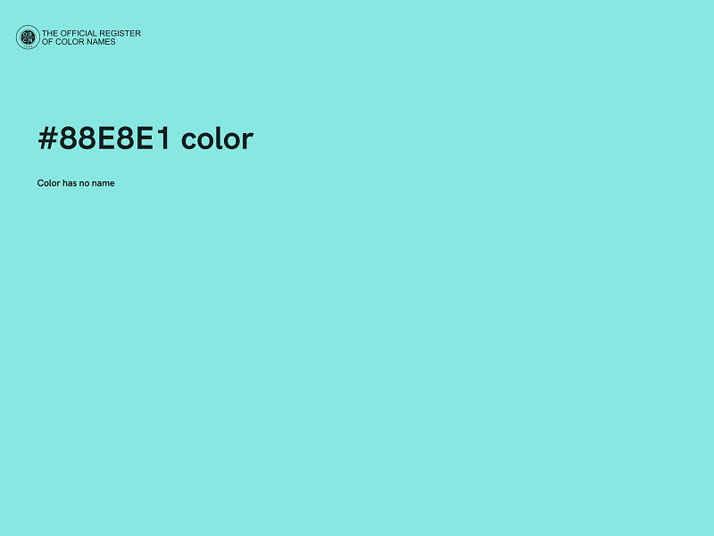 #88E8E1 color image