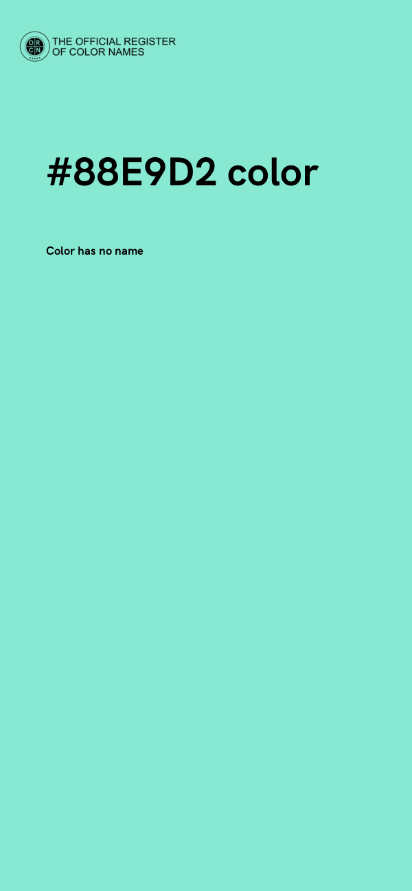 #88E9D2 color image