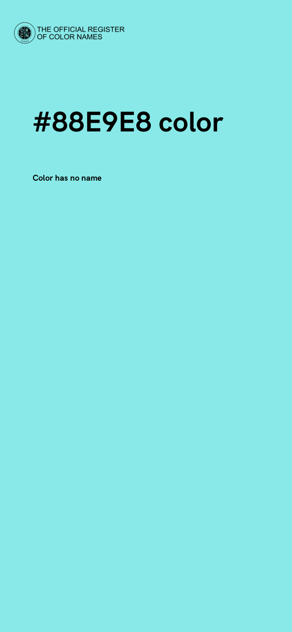 #88E9E8 color image