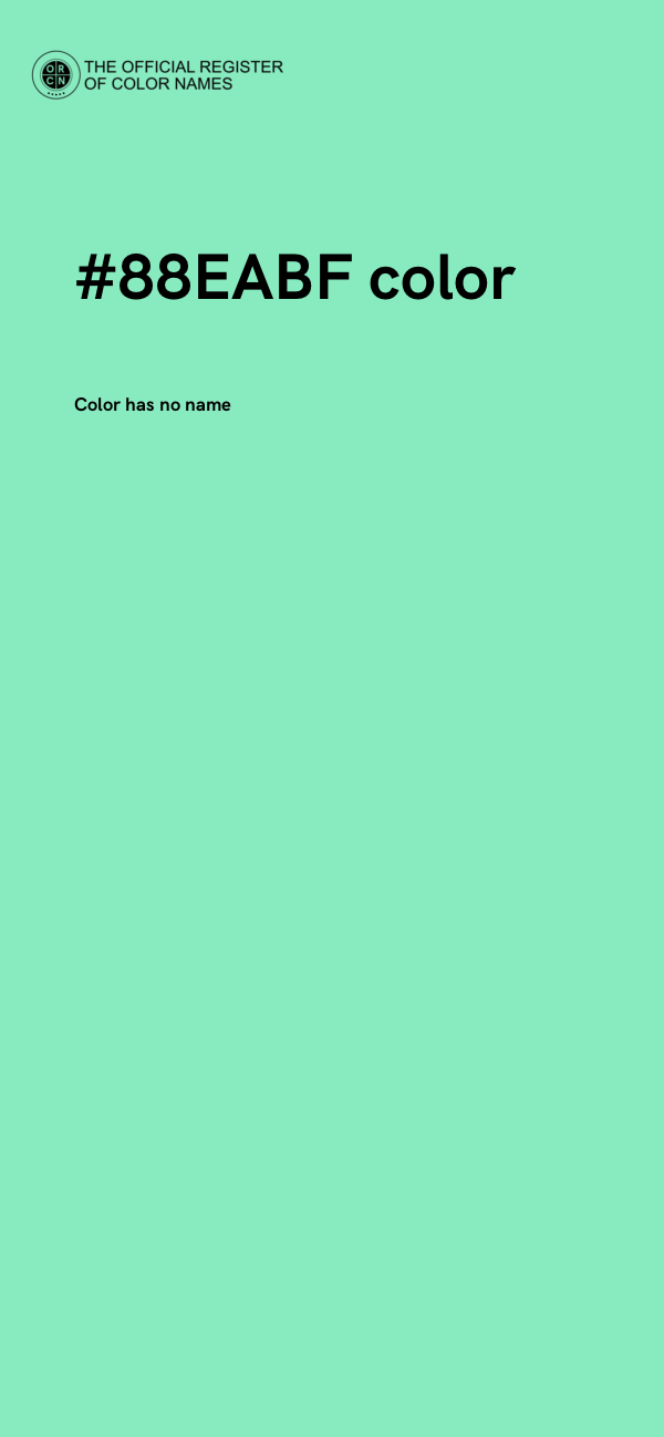 #88EABF color image