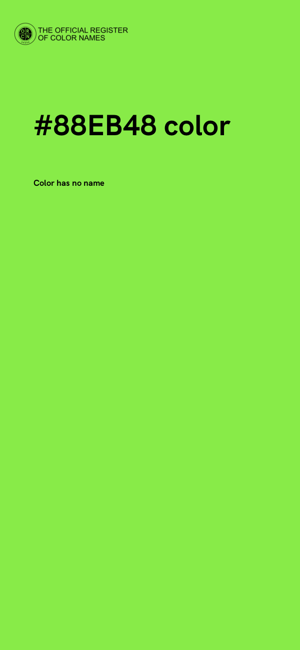 #88EB48 color image
