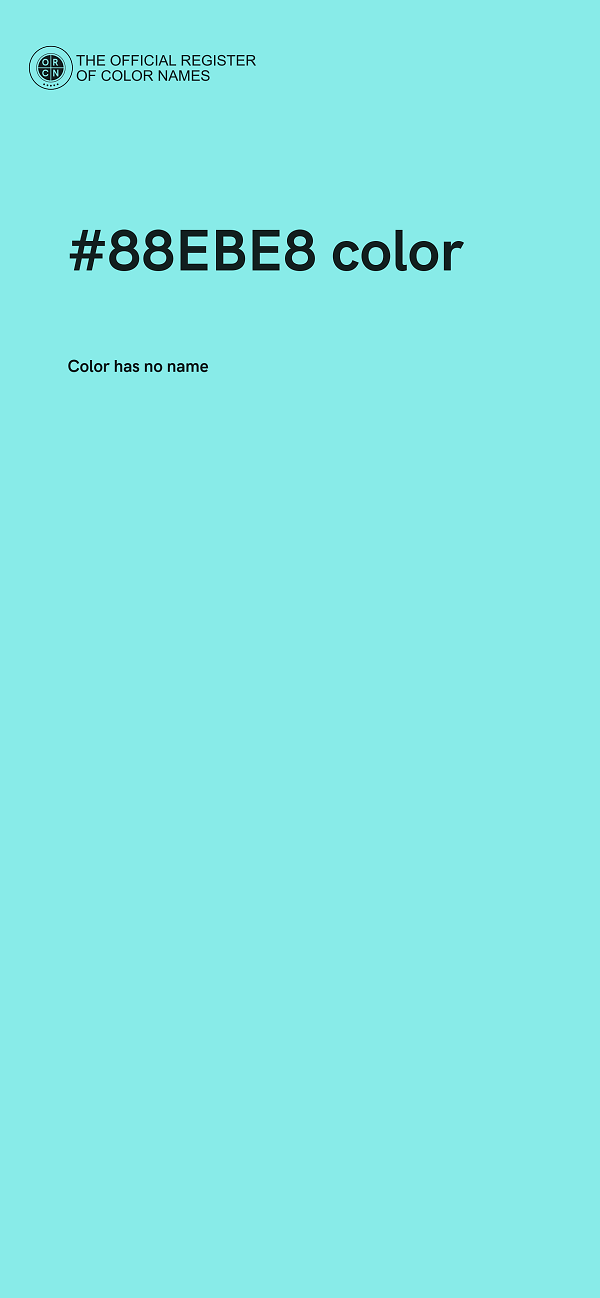 #88EBE8 color image