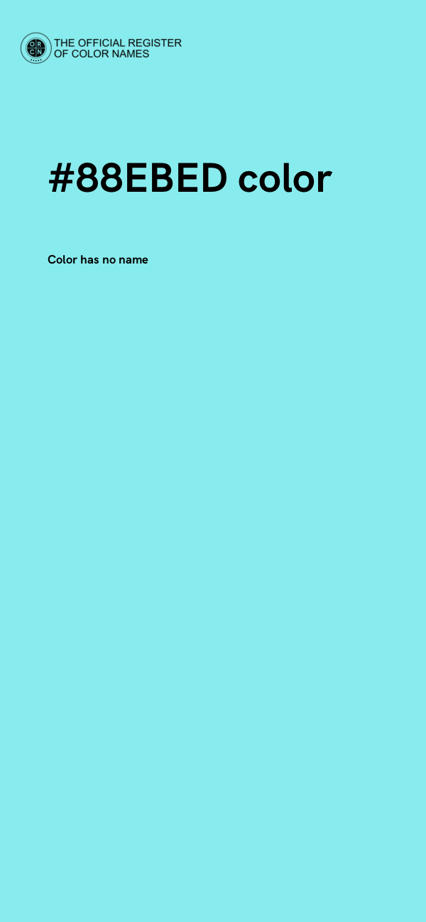 #88EBED color image