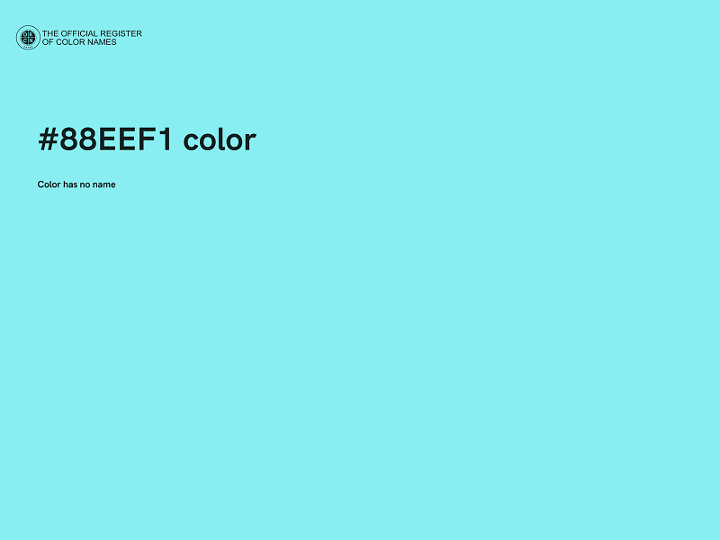 #88EEF1 color image