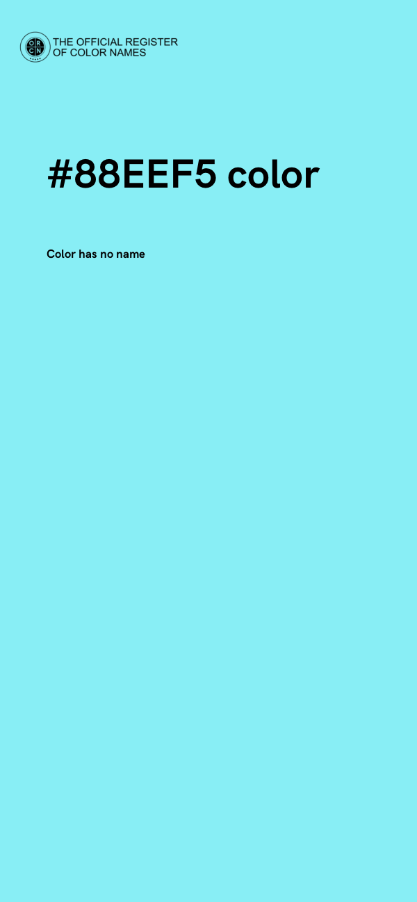 #88EEF5 color image