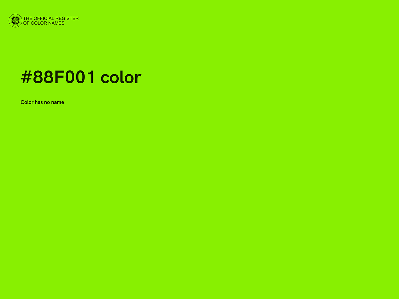 #88F001 color image