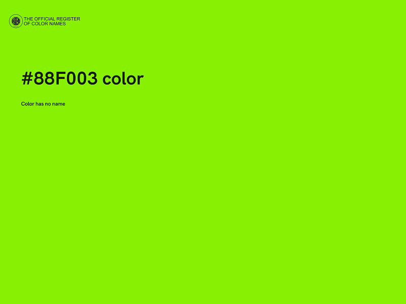 #88F003 color image