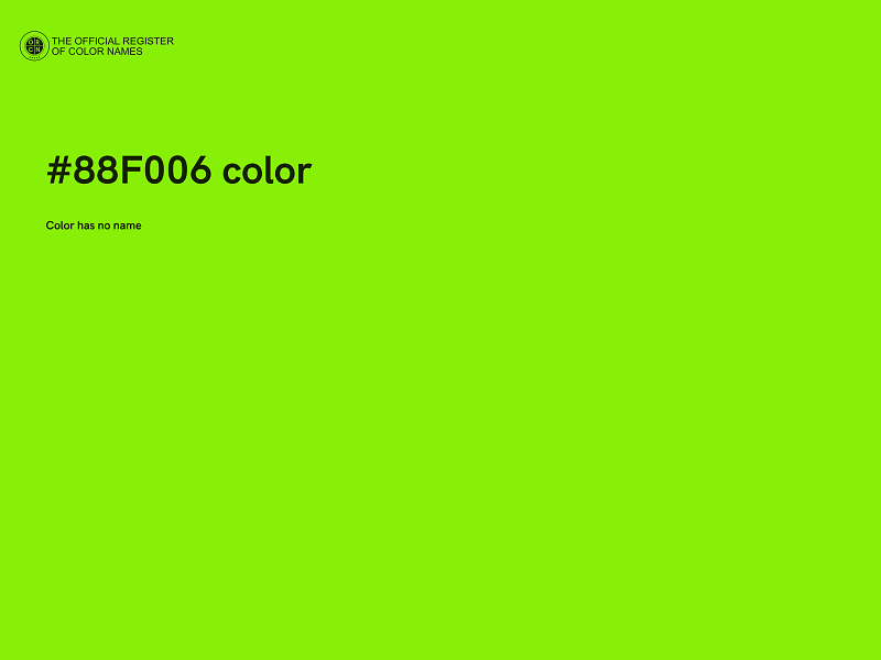 #88F006 color image