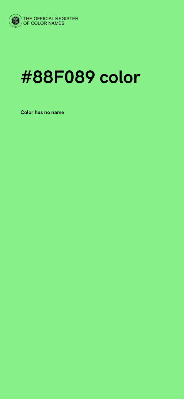 #88F089 color image
