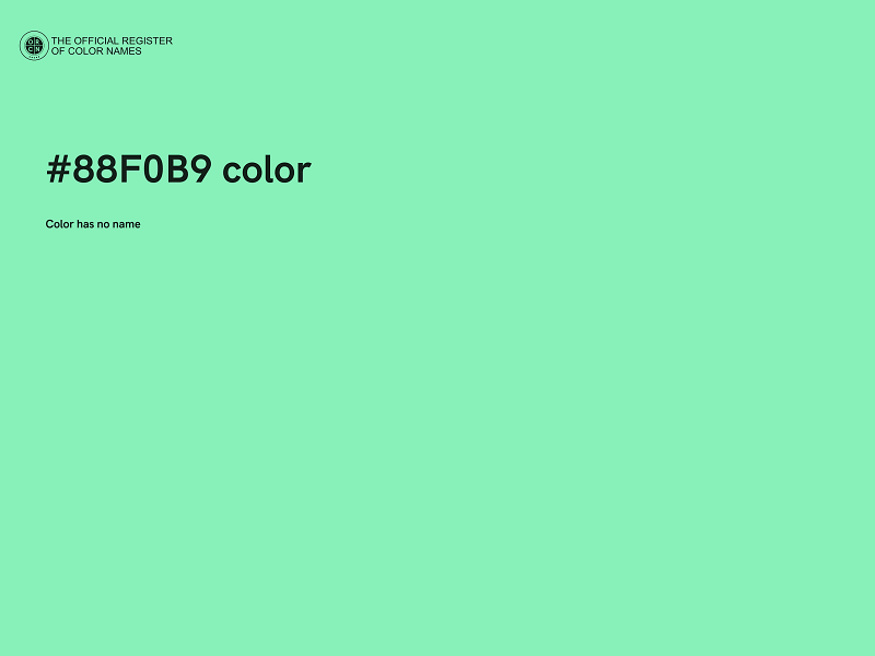 #88F0B9 color image