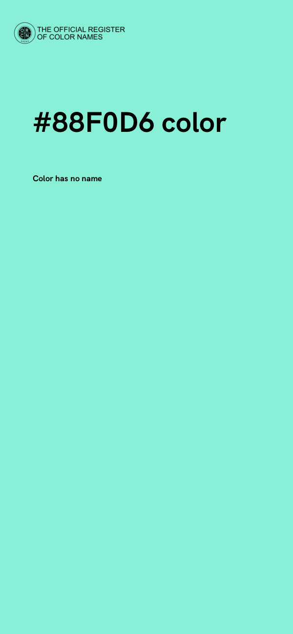 #88F0D6 color image