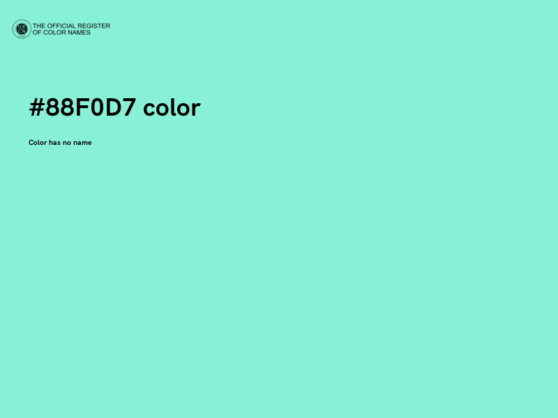 #88F0D7 color image