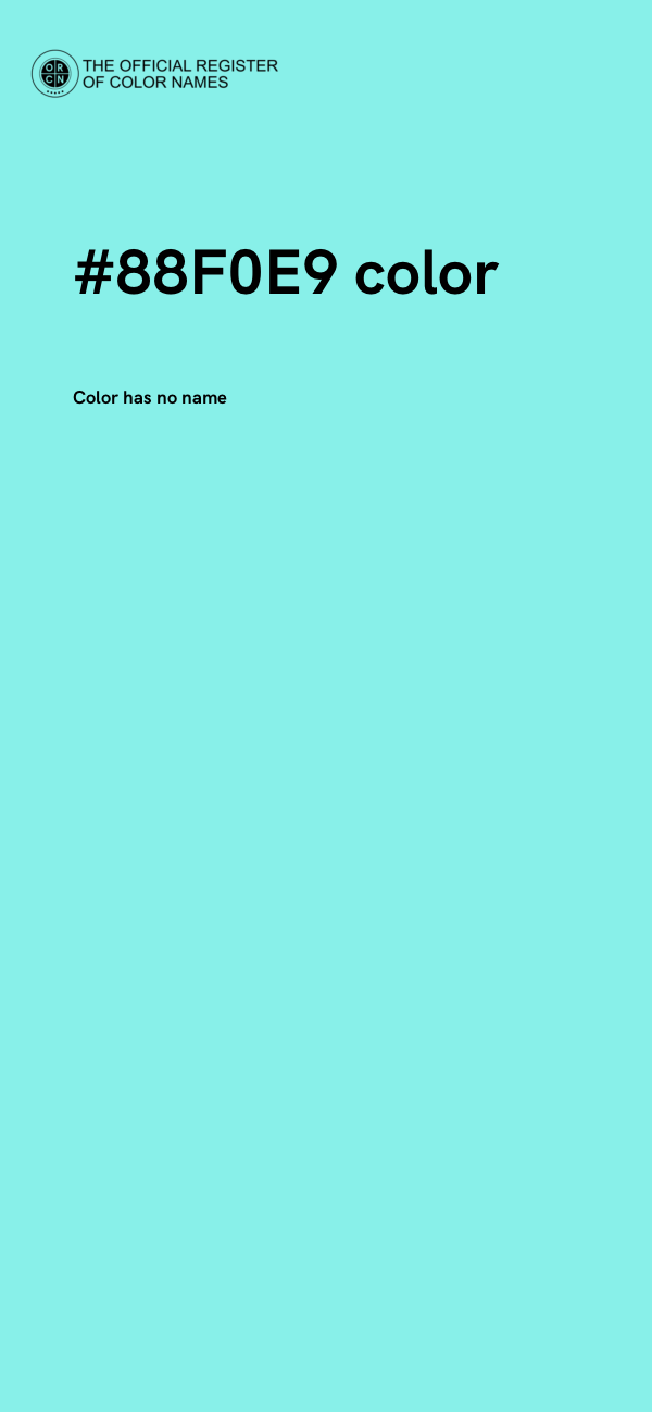 #88F0E9 color image