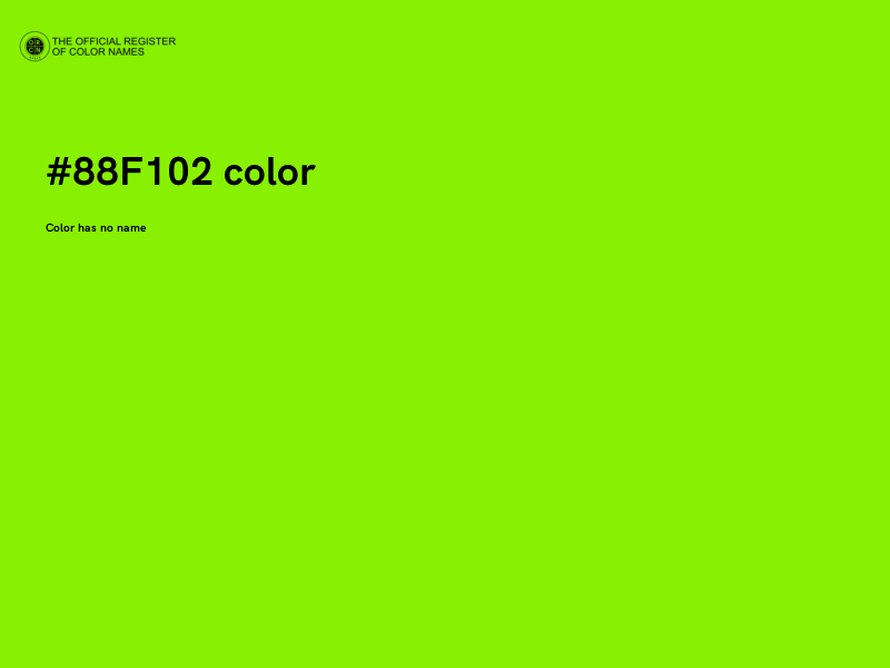 #88F102 color image