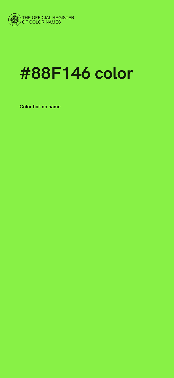#88F146 color image