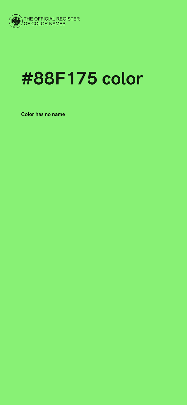 #88F175 color image